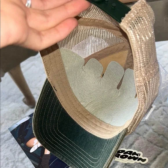 Joah Brown Green and Cream Trucker Hat - Picture 7 of 8